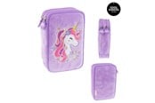 Schul-Zubehör - Tinka DOUBLE PENCIL CASE UNICORN PURPLE - 8-804213