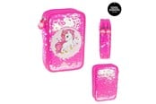 Schul-Zubehör - Tinka DOUBLE PENCIL CASE UNICORN WITH SEQUINS - 8-804214
