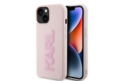 Handys - Cover & Cases - Karl Lagerfeld 3D Rubber Glitter Logo case for iPhone 15 Plus - pink - 3666339166489