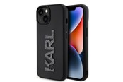 Handys - Cover & Cases - Karl Lagerfeld 3D Rubber Glitter Logo case for iPhone 15 - black - 3666339166595