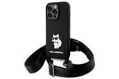Handys - Cover & Cases - Karl Lagerfeld KLHCP15XSCBSCNK iPhone 15 Pro Max 6.7" hardcase black/black Crossbody Silicone Choupette - 3666339167585