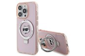 Handys - Cover & Cases - Karl Lagerfeld KLHMP15XHMRSCHP iPhone 15 Pro Max 6.7" pink/pink hardcase Ring Stand Choupette Head MagSafe - 3666339168780