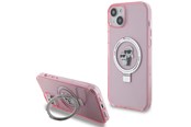 Handys - Cover & Cases - Karl Lagerfeld KLHMP15SHMRSKCP iPhone 15 6.1" pink/pink hardcase Ring Stand Karl&Choupette MagSafe - 3666339168995