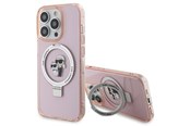 Handys - Cover & Cases - Karl Lagerfeld KLHMP15LHMRSKCP iPhone 15 Pro 6.1" pink/pink hardcase Ring Stand Karl&Choupette MagSafe - 3666339169015