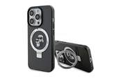 Handys - Cover & Cases - Karl Lagerfeld Ring Stand Karl&Choupette MagSafe case for iPhone 14 Pro - black - 3666339169091