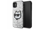 Handys - Cover & Cases - Karl Lagerfeld KLHCN61G2CPS iPhone 11 / Xr 6.1" silver/silver hardcase Glitter Choupette Patch - 3666339170035