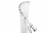 Reinigung - Croydex Curved Premium Shower Curtain Rod Chrome - AD108341