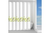 Reinigung - Gedy Green Leaves Shower Curtain 120 x 200 cm - 12330
