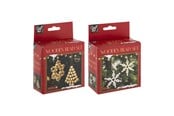 Kinderzimmer - Creative Craft Group Wooden Bead Christmas Ornaments Set Christmas - CR8036/GE