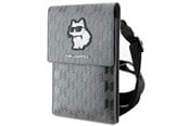 Taschen - Karl Lagerfeld Case KLWBSAKHPCG Handbag - Silver Saffiano Monogram Choupette - 3666339170639