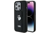 Handys - Cover & Cases - Karl Lagerfeld Gripstand Saffiano Choupette Pins case for iPhone 14 Pro Max - black - 3666339207427