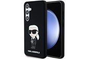 Handys - Cover & Cases - Karl Lagerfeld Silicone Ikonik case for Samsung Galaxy S24 - black - 3666339242299