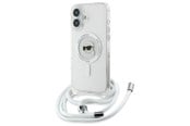 Handys - Cover & Cases - Karl Lagerfeld Crossbody IML Karl Head Magsafe Case for iPhone 16 - Clear - 3666339320522