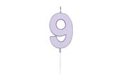 Spielzeug - Globos Cake candle 4.5cm Pastel Lilac no. 9 - 1219