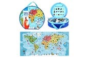 Puzzle - Barbo Classic Floor Suitcase Puzzle - Big World - 5845