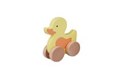 Baby Spielzeug - Barbo Baby Wooden Animals On Wheels - Duck - 6087