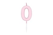 Spielzeug - Globos Cake candle 4.5cm Pastel Pink no. 0 - 1110