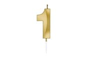 Spielzeug - Globos Cake Candle 6cm Metallic Gold no. 1 - 1011