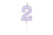 Spielzeug - Globos Cake candle 4.5cm Pastel Lilac no. 2 - 1212