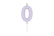 Spielzeug - Globos Cake candle 4.5cm Pastel Lilac no. 0 - 1210