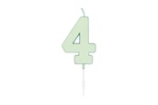 Spielzeug - Globos Cake candle 4.5cm Pastel Mint no. 4 - 1194