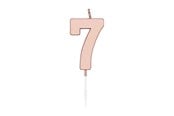 Spielzeug - Globos Cake Candle 4.5cm Metallic Rose Gold no. 7 - 1097