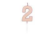 Spielzeug - Globos Cake Candle 4.5cm Metallic Rose Gold no. 2 - 1092