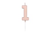 Spielzeug - Globos Cake Candle 4.5cm Metallic Rose Gold no. 1 - 1091