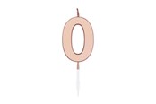 Spielzeug - Globos Cake Candle 4.5cm Metallic Rose Gold no. 0 - 1090