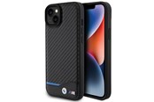 Handys - Cover & Cases - BMW Leather Carbon Case for iPhone 15 Plus - Black - 3666339143848