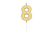 Spielzeug - Globos Cake Candle 4.5cm Metallic Gold no. 8 - 1078