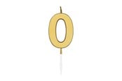 Spielzeug - Globos Cake Candle 4.5cm Metallic Gold no. 0 - 1070