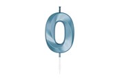 Spielzeug - Globos Cake Candle 6cm Metallic Light Blue no. 0 - 1050