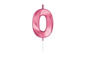 Spielzeug - Globos Cake Candle 6cm Metallic Light Pink no. 0 - 1040