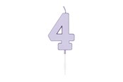Spielzeug - Globos Cake candle 4.5cm Pastel Lilac no. 4 - 1214