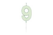 Spielzeug - Globos Cake candle 4.5cm Pastel Mint no. 9 - 1199