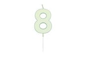 Spielzeug - Globos Cake candle 4.5cm Pastel Mint no. 8 - 1198
