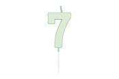 Spielzeug - Globos Cake candle 4.5cm Pastel Mint no. 7 - 1197