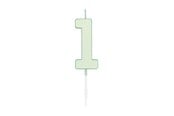 Spielzeug - Globos Cake candle 4.5cm Pastel Mint no. 1 - 1191