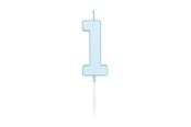 Spielzeug - Globos Cake candle 4.5cm Pastel Blue no. 1 - 1181