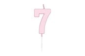 Spielzeug - Globos Cake candle 4.5cm Pastel Pink no. 7 - 1117