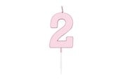 Spielzeug - Globos Cake candle 4.5cm Pastel Pink no. 2 - 1112