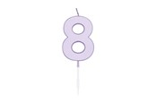 Spielzeug - Globos Cake candle 4.5cm Pastel Lilac no. 8 - 1218