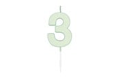 Spielzeug - Globos Cake candle 4.5cm Pastel Mint no. 3 - 1193