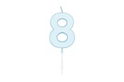 Spielzeug - Globos Cake candle 4.5cm Pastel Blue no. 8 - 1188