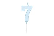 Spielzeug - Globos Cake candle 4.5cm Pastel Blue no. 7 - 1187