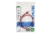 Netzwerk - Kabel - Deltaco patch cable - 0.75 m - red - Rot - TP-6075R-SLIM