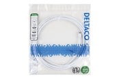 Netzwerk - Kabel - Deltaco patch cable - 5 m - white - Weiß - TP-65W-SLIM