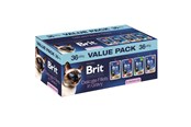 Katzen - Brit Premium by Nature Delicate fillets in gravy Sterilised Box - wet cat food - 36x85g - 8595602580880