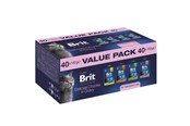 Katzen - Brit Premium by Nature Value pack Sterilised Box - wet cat food - 40x100g - 8595602585878